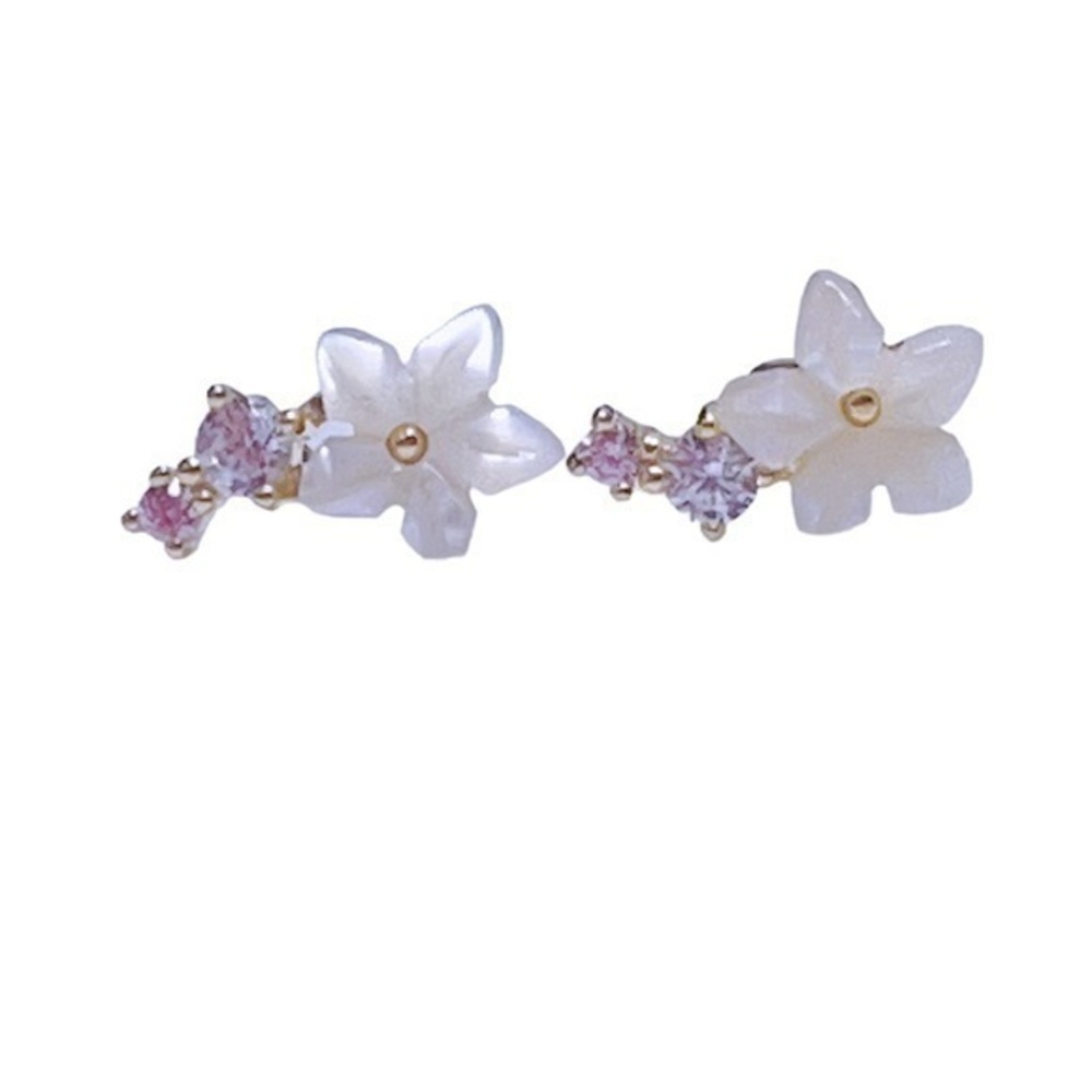 Sterling Silver mother of pearl stud earrings